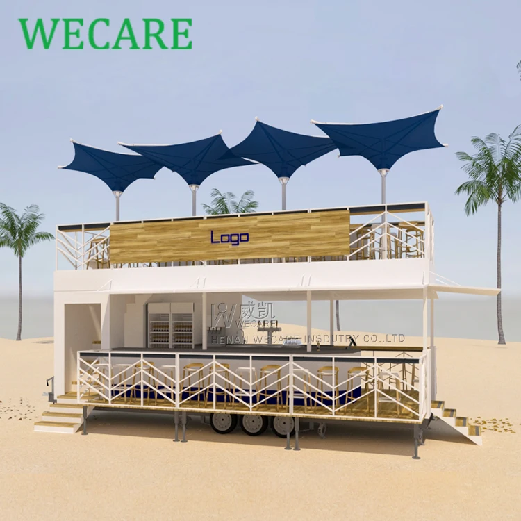 WECARE 800BT двухэтажный прицеп для пищевых продуктов мобильная Кухонная Тележка