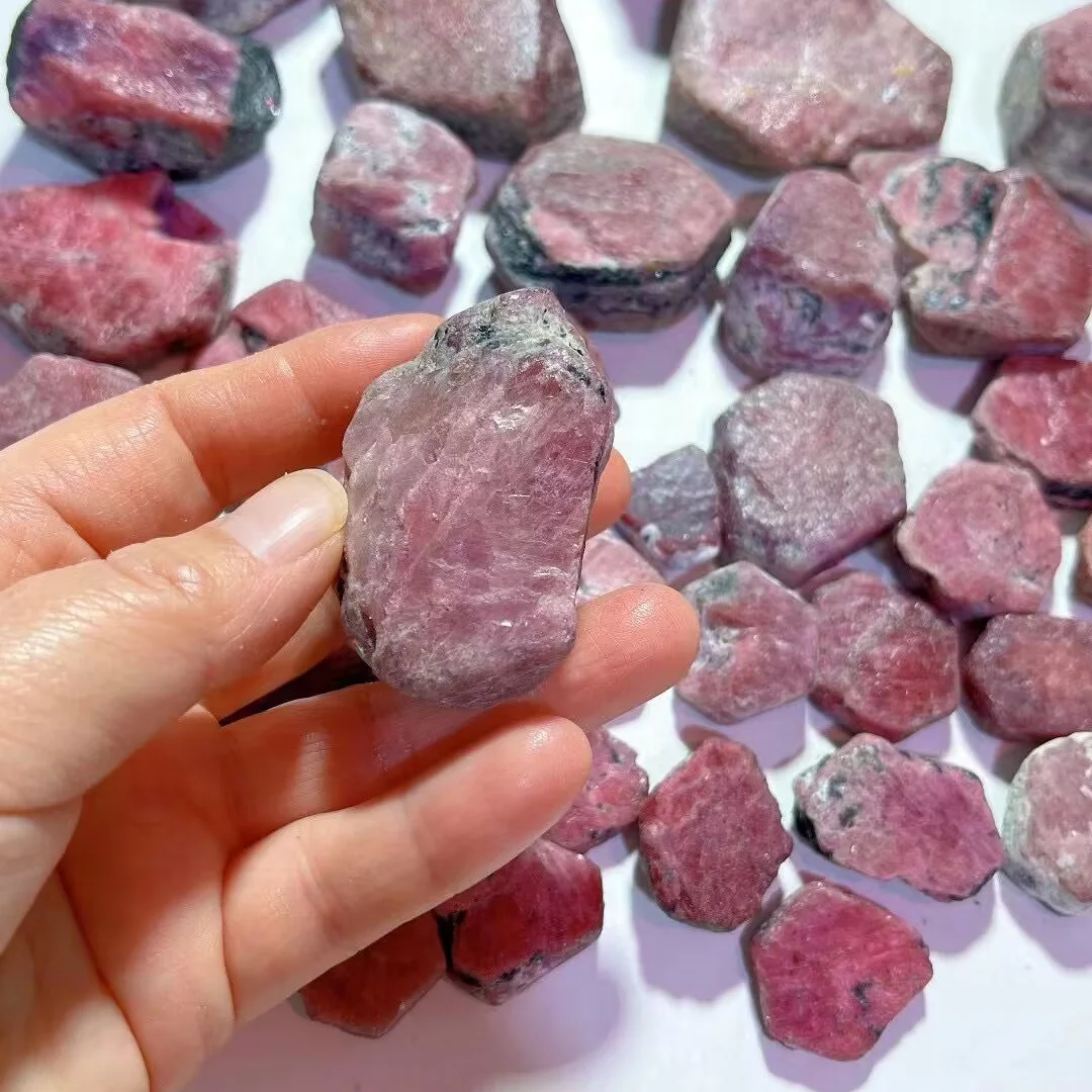 Natural Rough Red Ruby crystal unpolished stone raw