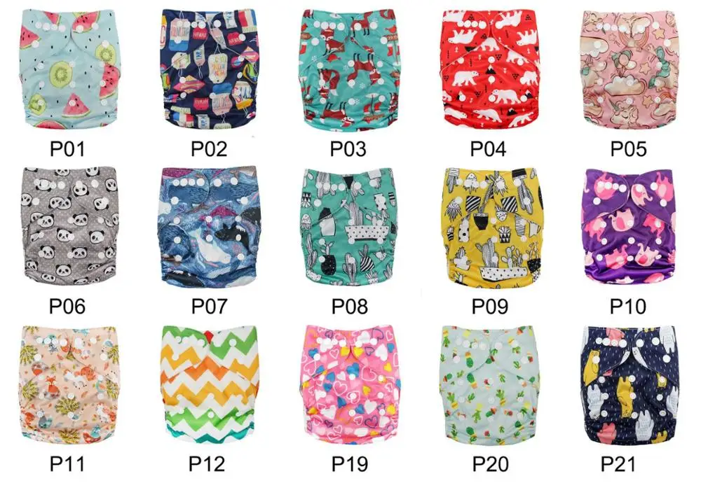 Wholesale customized adjustable new design manufacturer printed washable reusable classic rocket style baby cloth diaper pant