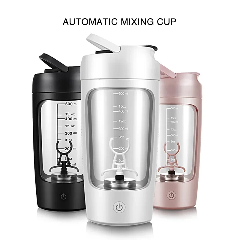 650ML Workout Blender Protein Shaker Bottle Fitness Gym Electric Shaker Bottle mixer with 200ml powder storage bottle