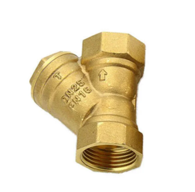 Factory Price DN15 20 25 32 40 50 65mm Female Thread Brass Y Type Filter Strainer