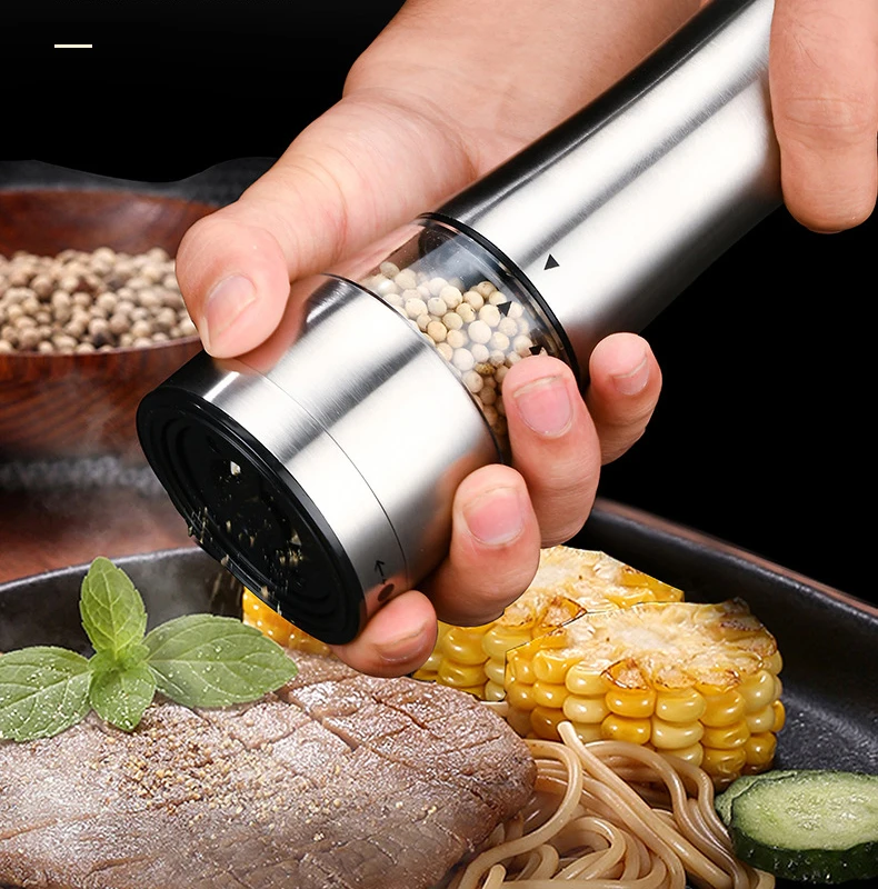 Syh1276 Wholesale plastic spice grinder manual 2 in 1 salt and pepper grinder with ceramic core