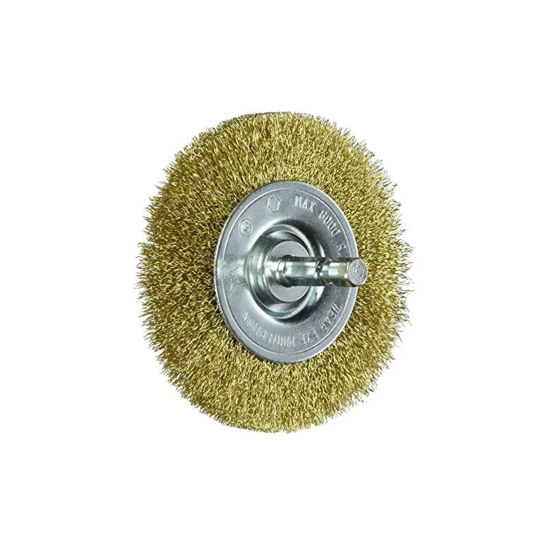 China Manufacturer DELUN Multi Use Long Lifespan Shaft Circular Brush 40 mm Shank Wheel Brush for Polishing and Grinding