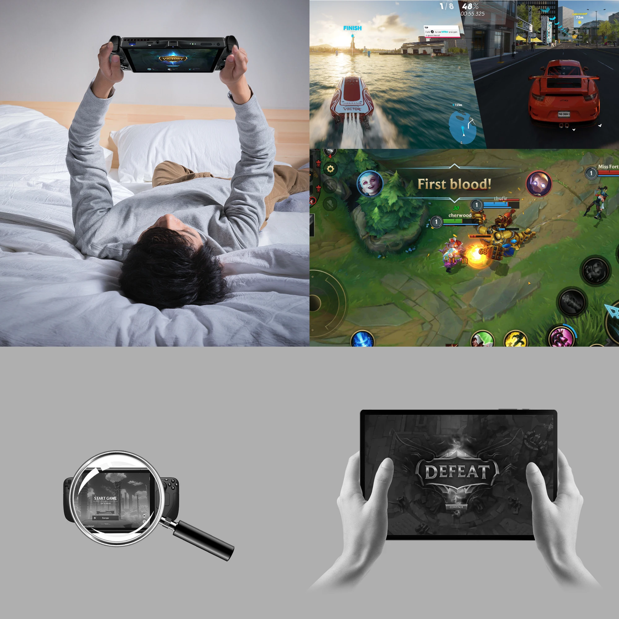 Cheap Gamepad 8 inch Retro Handheld Game Player 10000mAh FHD Touch Screen Game Console for Kids Handheld Game Players Gaming Pad