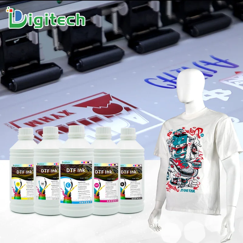Printing For Epson Printing Inks White DTF Ink sublimation paper XP600 L1800 L1805 I3200 4720 pigment bottle ink High Quality
