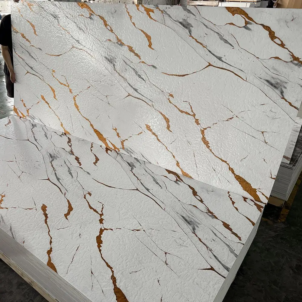 Factory Price Wall Material Pvc Sheet Decorative Stone Wall Panels Pvc Sheet For Kitchen Cabinet