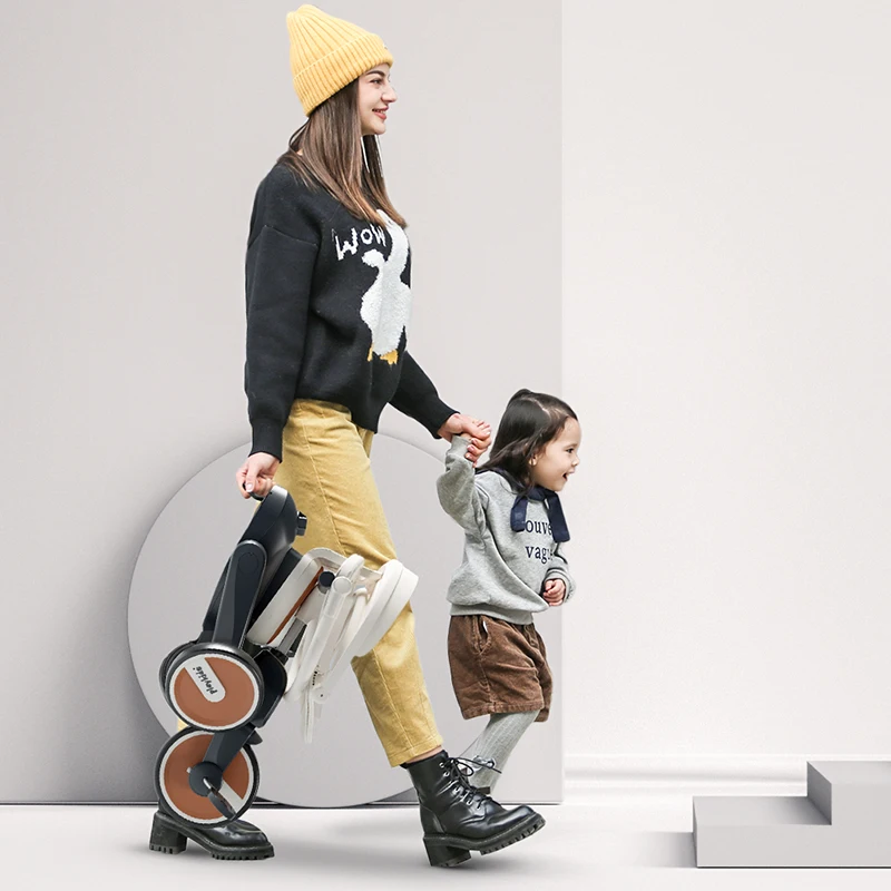 New Arrival 5 To 7 Years Baby Push Bike Umbrella Tricycle Gray Baby Girl Tricycle Gray Happy Baby Tricycle