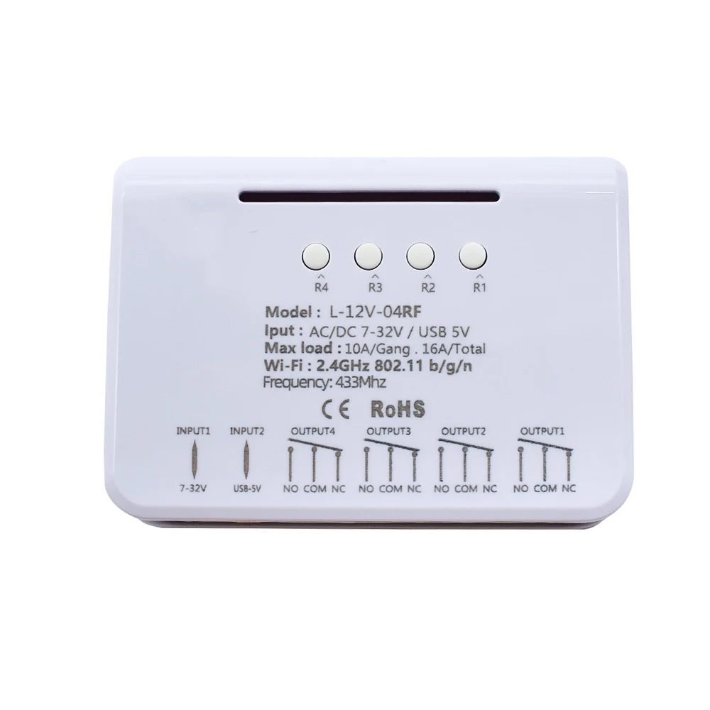 4CH EWelink Smart Wireless Switch 7-32V 12V 24V WiFi2.4G USB 5V Relay Module RF Smart Home APP Remote Control