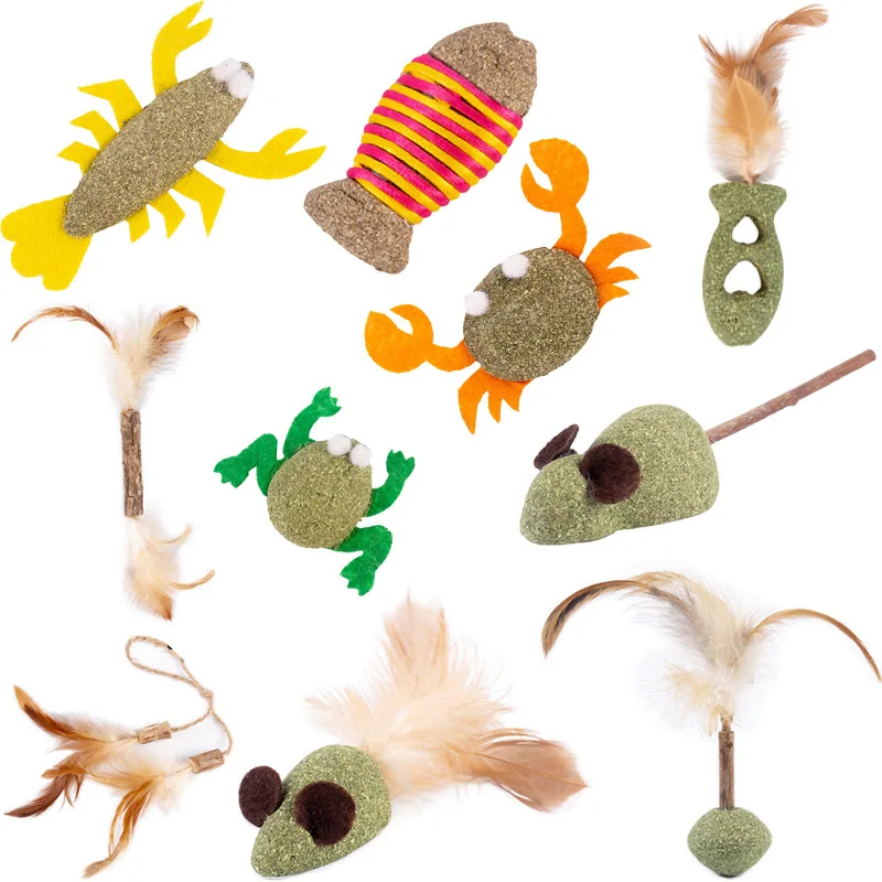 2023 New pet toys include catnip snacks Small mice small animal shaped interactive catnip toys