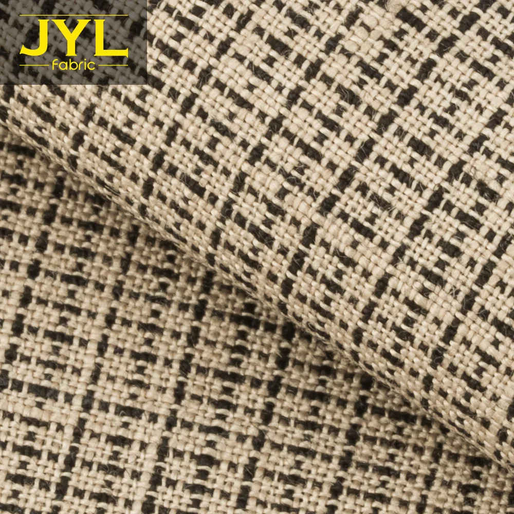 
JYL 100% linen fabric spring shirts clothing plaid linen fabric ST1814# 