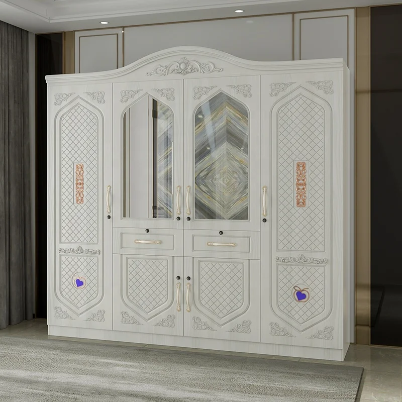 wooden bed room furniture  large modern wardrobes cabinet 2 meter wardrobe 4 doors plastic wardrobe
