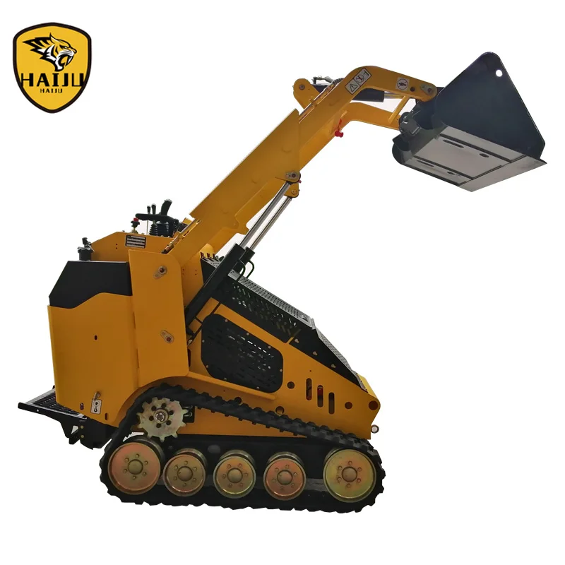 Mini EPA Small Tracked Skid Steer Loader HJ648T Cheap Price With Attachments For Sale