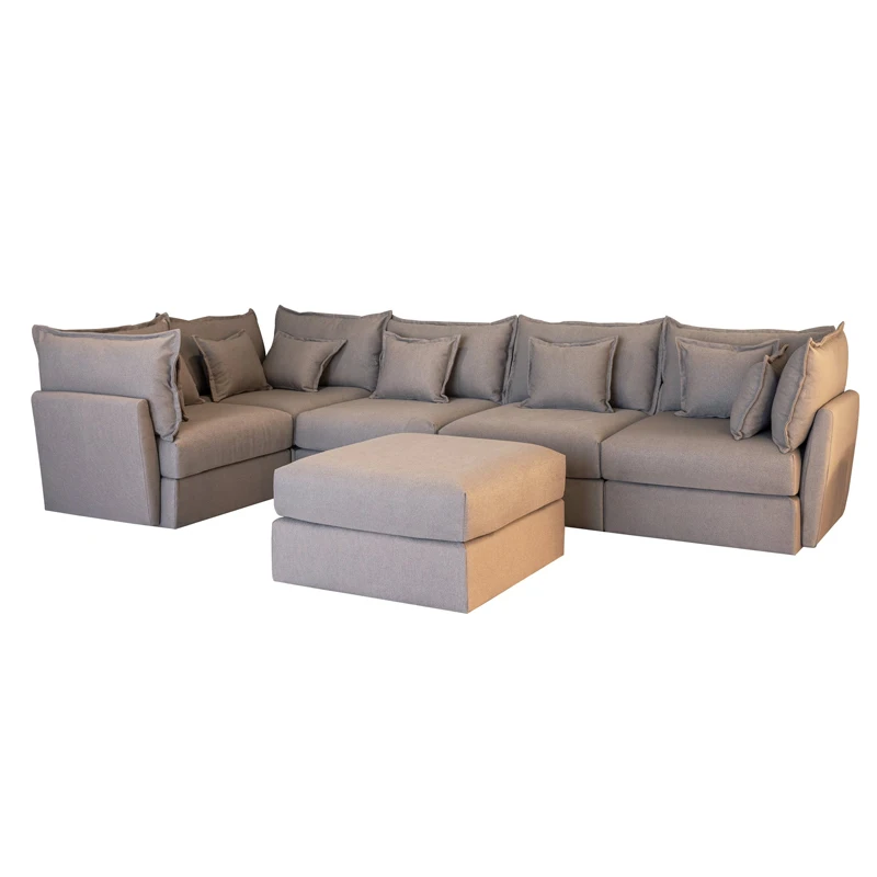 5-Seater Modular Sectional Sofa Ottoman Corner Sectional for Living Room Bedroom Villa Home Use Big Living Room Sofas