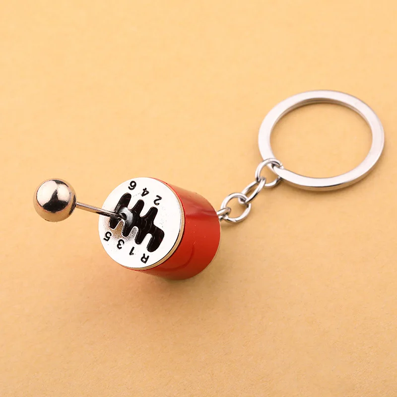 Car Pendant Six Gear Shift Keychain Metal Key Chain Pendant
