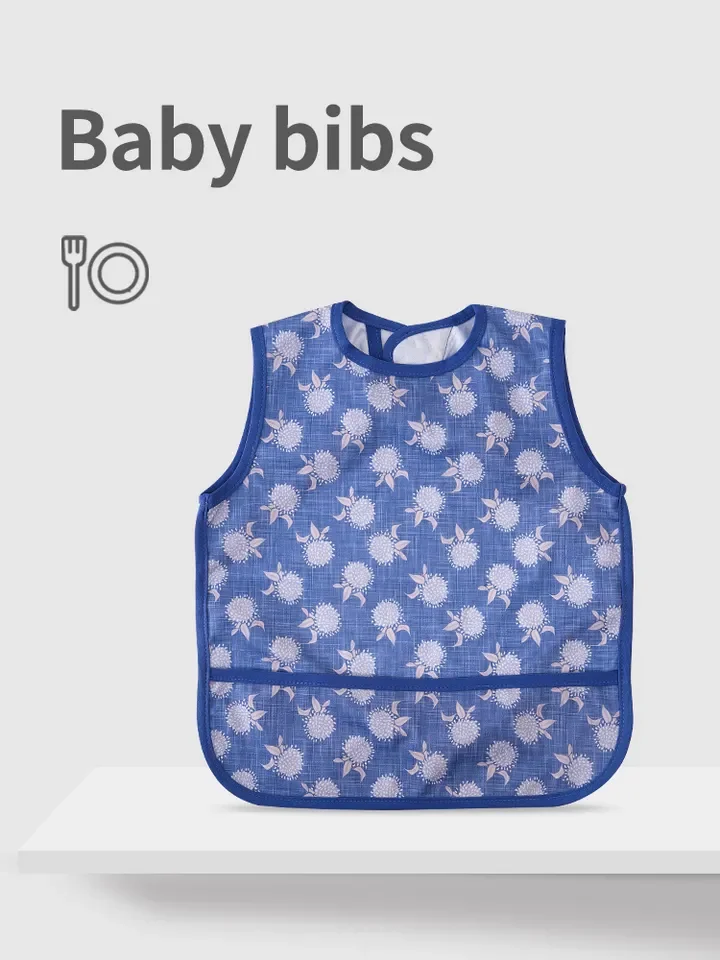 Happyflute Baby Bib Waterproof Baby Apron Machine Washable PVC, BPA, & Phthalate Free Great Travel Bib