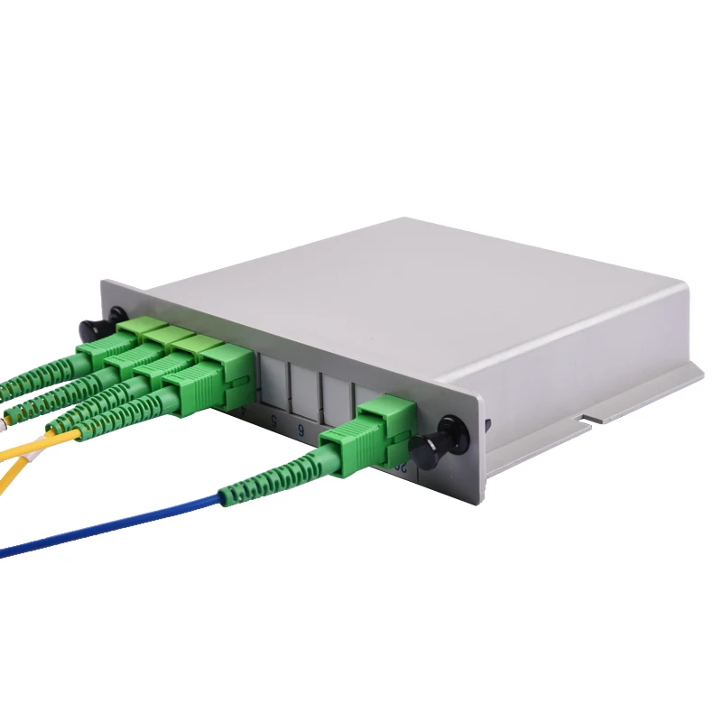 
China ZKP SC/UPC 1X8 Fiber Optic PLC Splitter Inset Type SCAPC Fiber Optic Divider 
