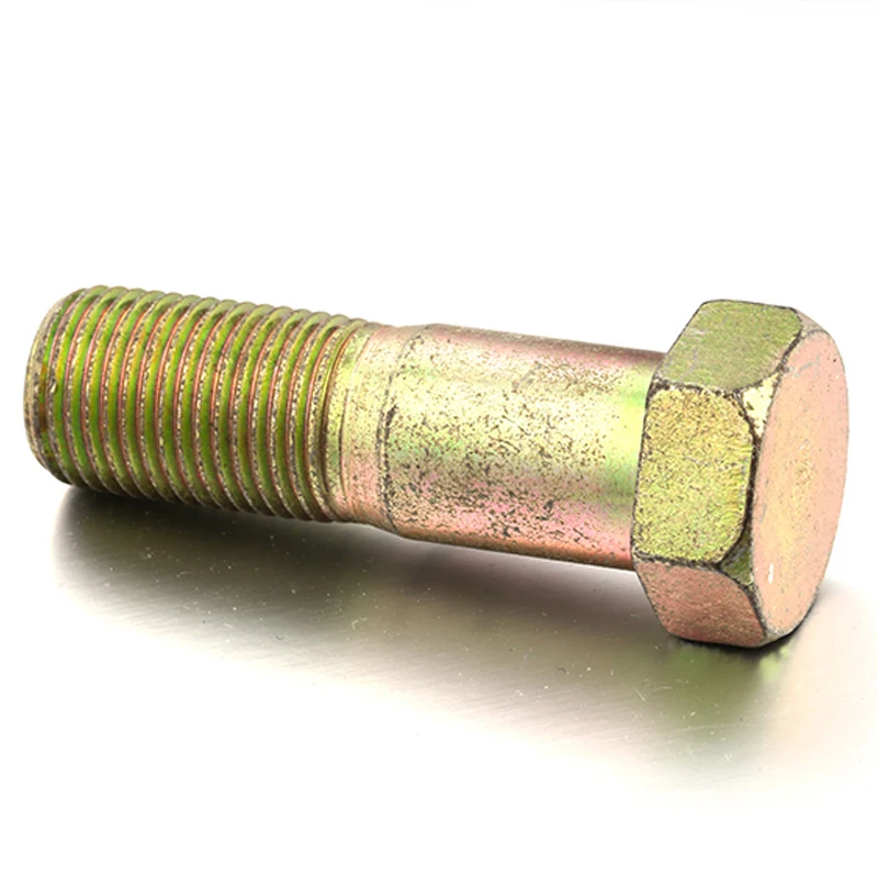 Крепеж высокопрочная желтая черная углеродистая сталь DIN933 DIN931 латунные тяжелые шестигранные болты и гайки
