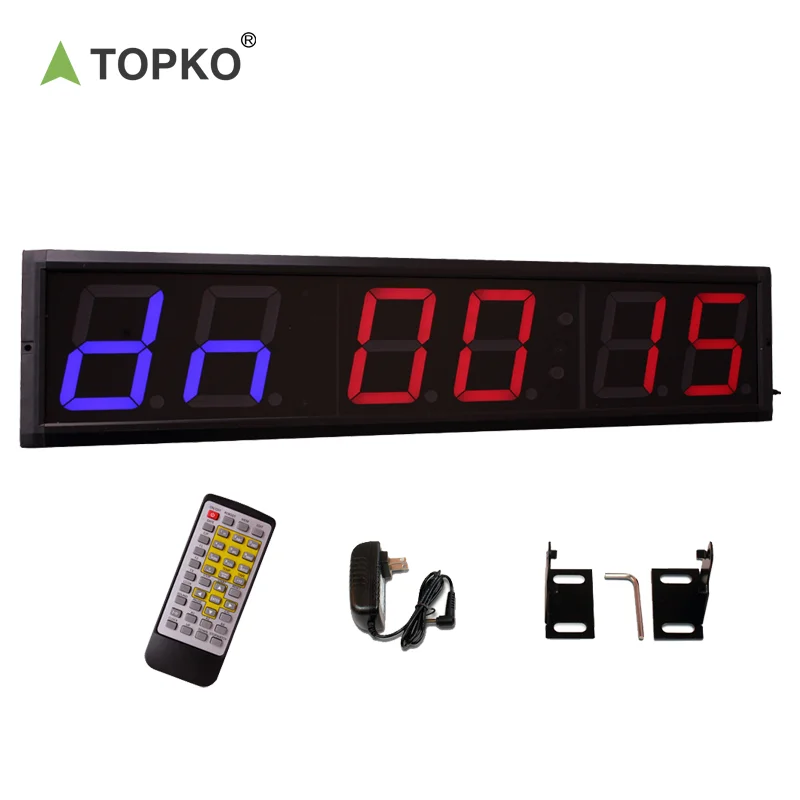 TOPKO тренажерный зал тренировки 2,3 дюймов 6 цифр Лучший светодиодный цифровой таймер для фитнеса