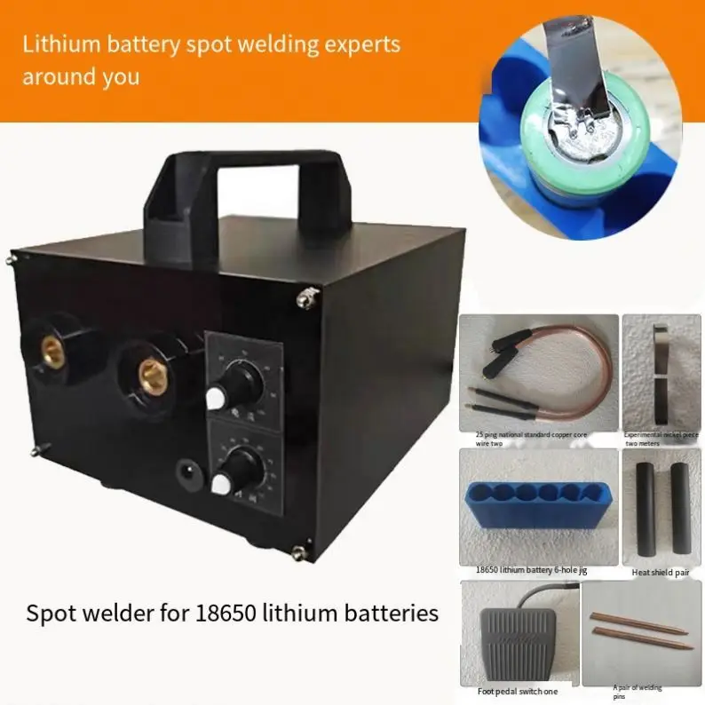 Portable Manual Cylindrical Battery Pack Spot Welding Machine Pneumatic Ac Plus Lithium Battery Tab Spot Welder
