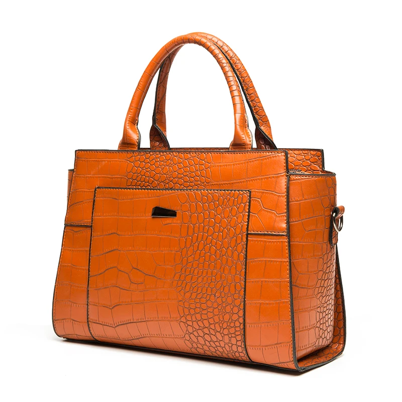 Fashion Hot selling designer hand bag lady large handbag set tote pu leather bags women handbag wholesale