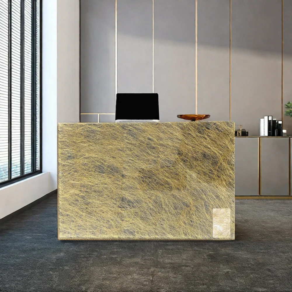 Decorative gradient colored stain safety fabric wire mesh decorative tempered laminated glass for partition wall
