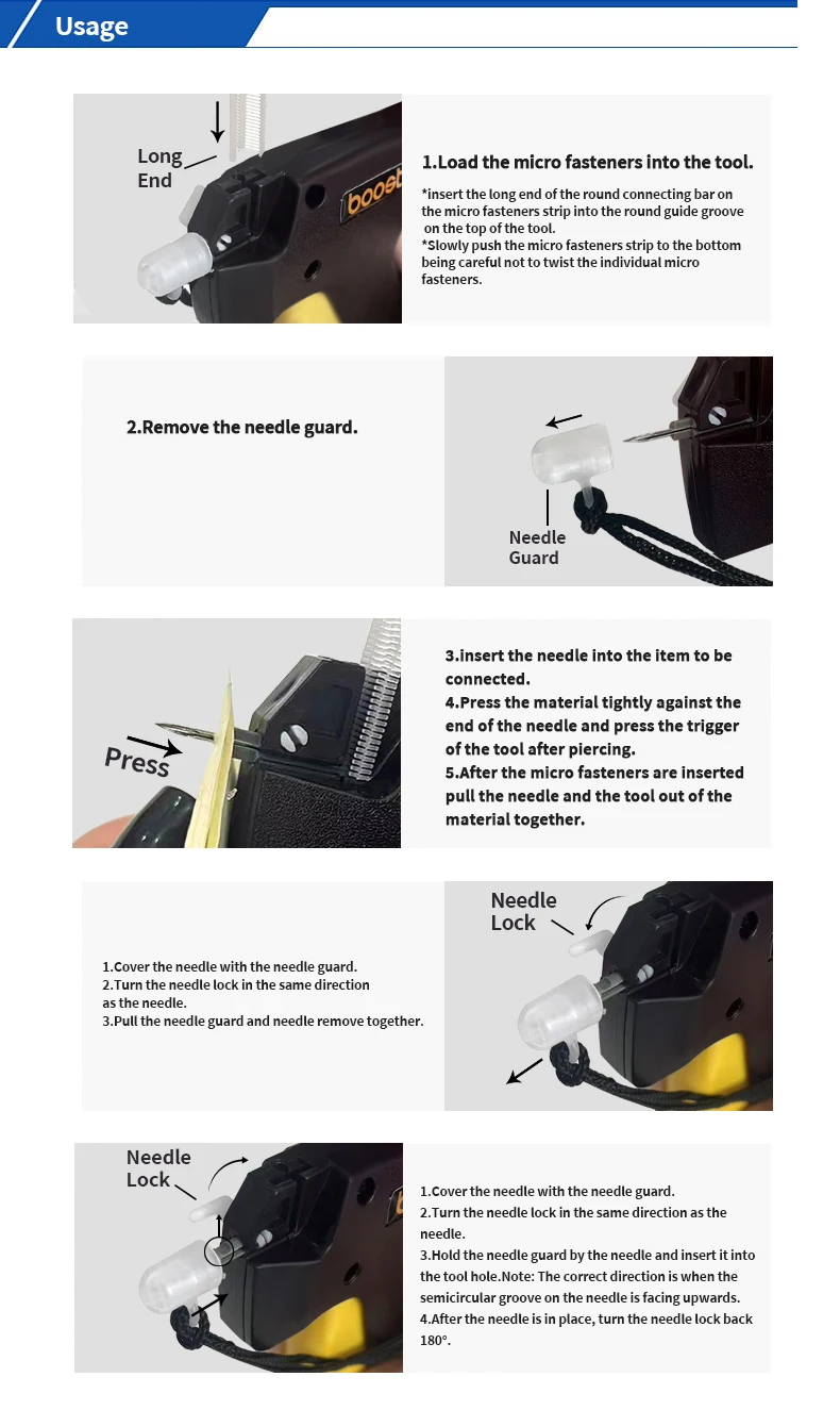 Booster stitch gun attacher tagging tool attaching tool garment price label gun clothes tag gun