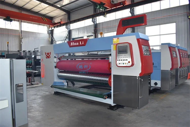 corrugated cardboard print machine automatic 4 color carton printing die cutter machine