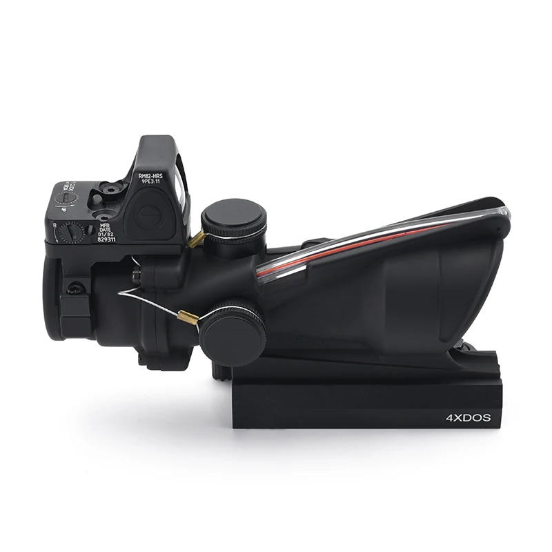 New Tactical Hunting 4X32 TA31 Upgraded Real Fiber Red Dot Scope W/Mini Red Dot Sight Scope with LT100 QD Mount