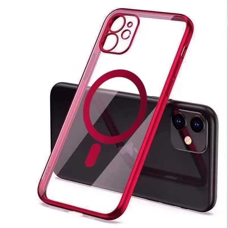 telefon kiliflari Clear TPU Phone Wireless charging case Magnetic mobile phone Bag For iPhone 11 12 PRO Charge case