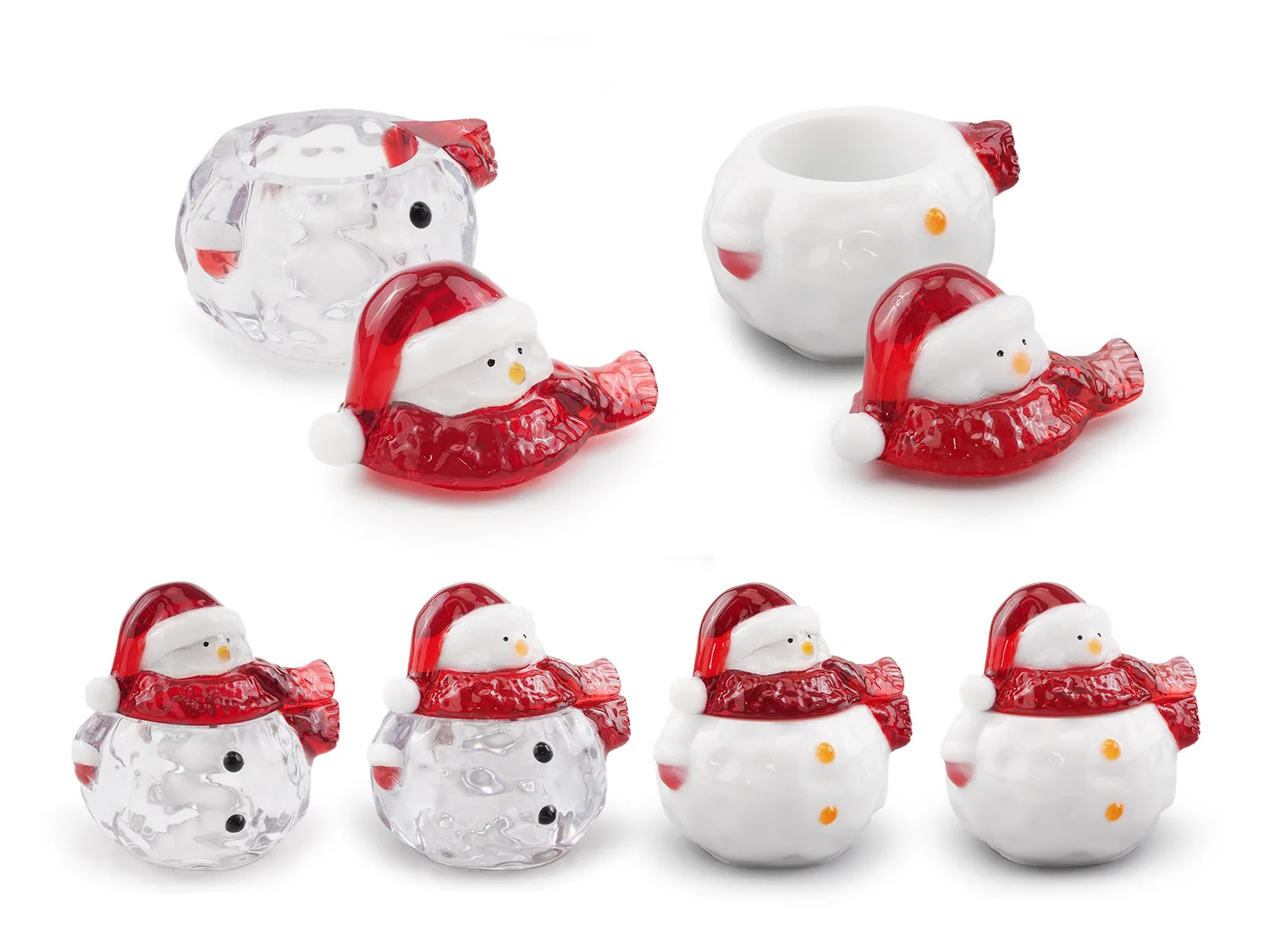 KK28 Cement Plaster Christmas Snowman Storage Jar Silicone Mold Suitable for DIY Candle Jar Resin Mold with Lid Home Decoration