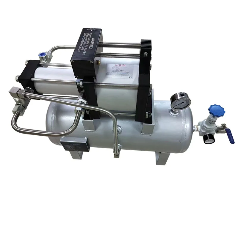 USUN Model: AB05T-20L  20-40 Bar  air pressure booster pump system with 20 Liters tank and pressure regulator