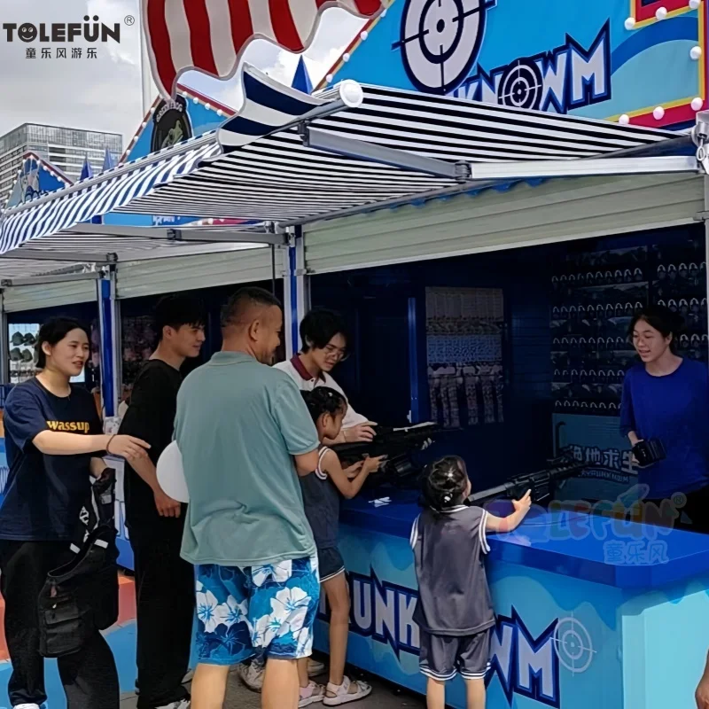 Tolefun Adult Shooting Duck Basketball Arcade Games Kit Machines Coin Operated Amuse Game Lucky Rainbow Carnival Booth Games