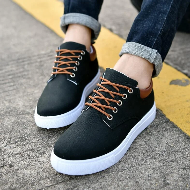2025 new fashion lace up sneakers men casual shoes custom cheap men canvas shoes