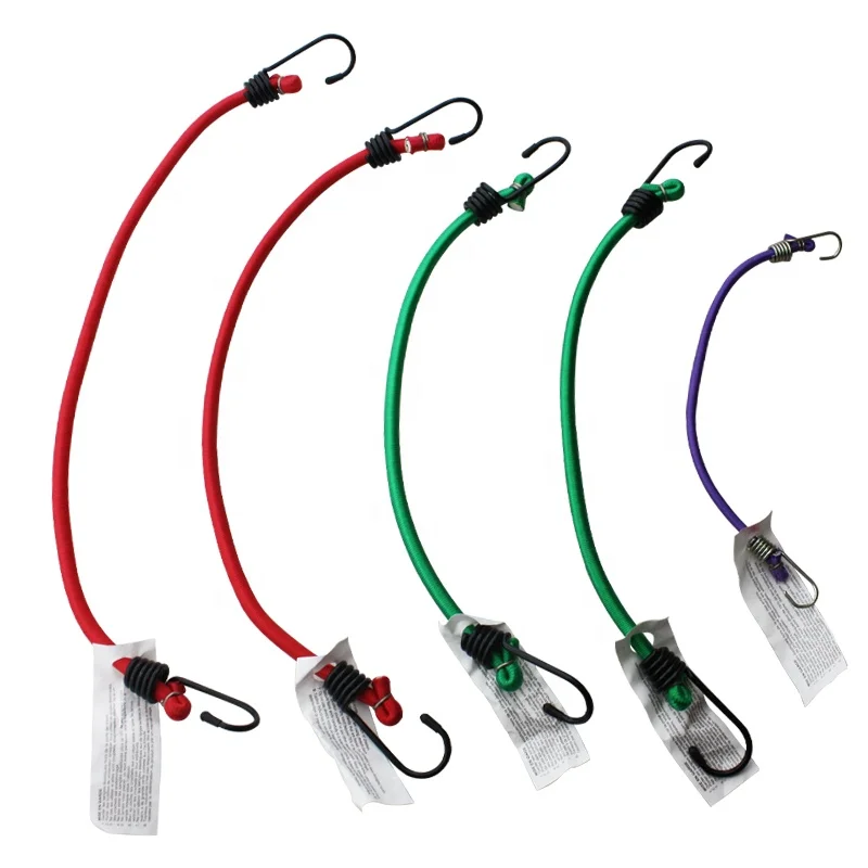 High-Quality Motorcycle Rubber Bungee Cord luggage rope Bungee Cords With Hooks