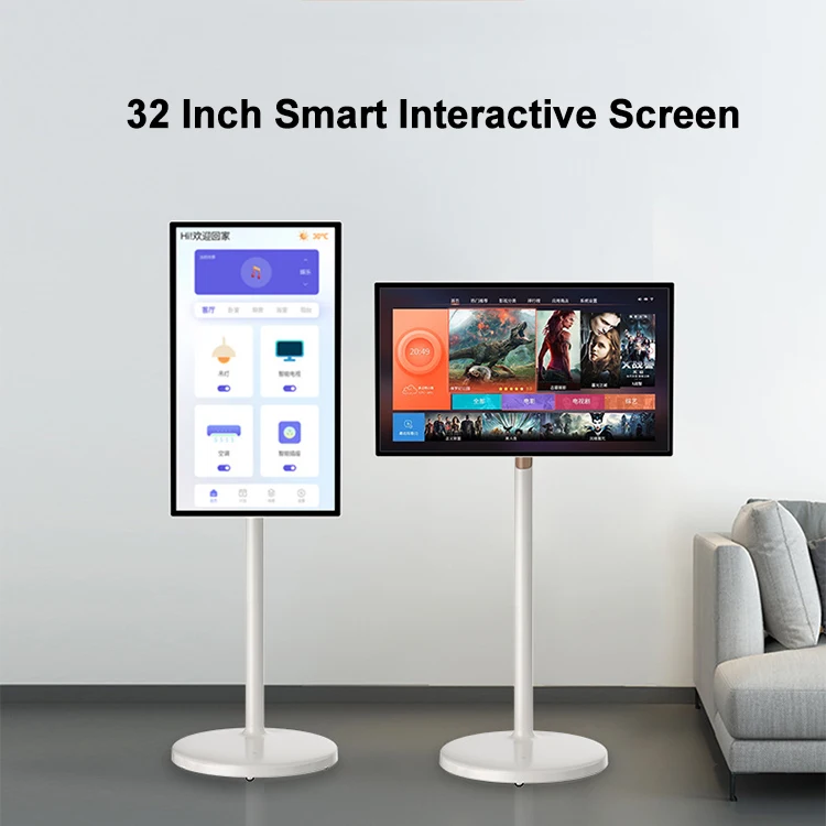 VETO 21.5/24/27/32 Inch Android OS Indoor Smart Interactive Display Portable TV with 5H 9H Battery Wireless Moveable Monitor