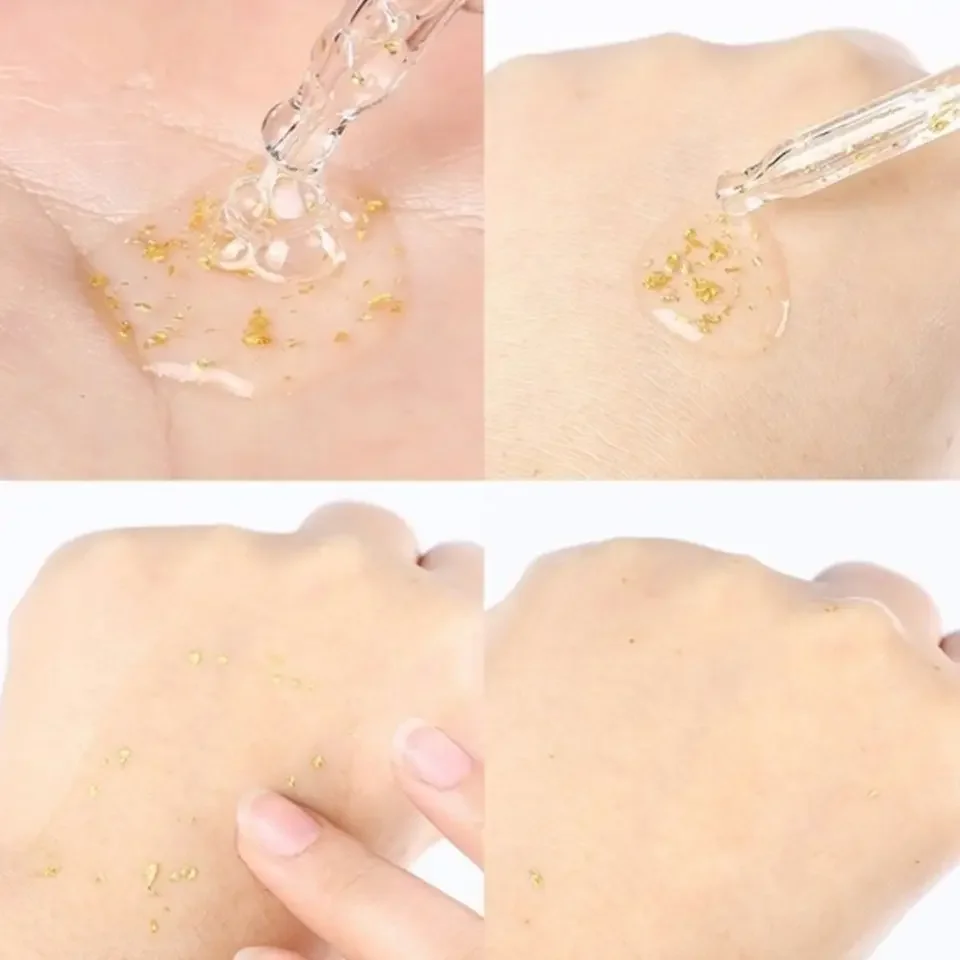 Organic Face Anti Ageing Skin Brightening Six Peptides Goldzan 24K Gold Paper Serum Korean