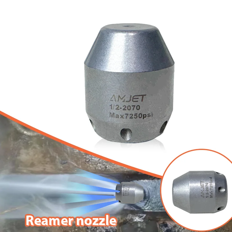 customized 1/2 female front Suitable flow rate 20-70lpm high pressure sewer pipe cleaning nozzle
