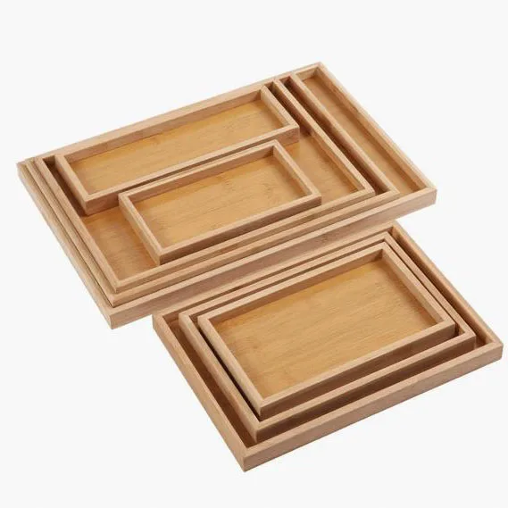 Hot selling wooden mini container bamboo tray retro wooden Saucer tray