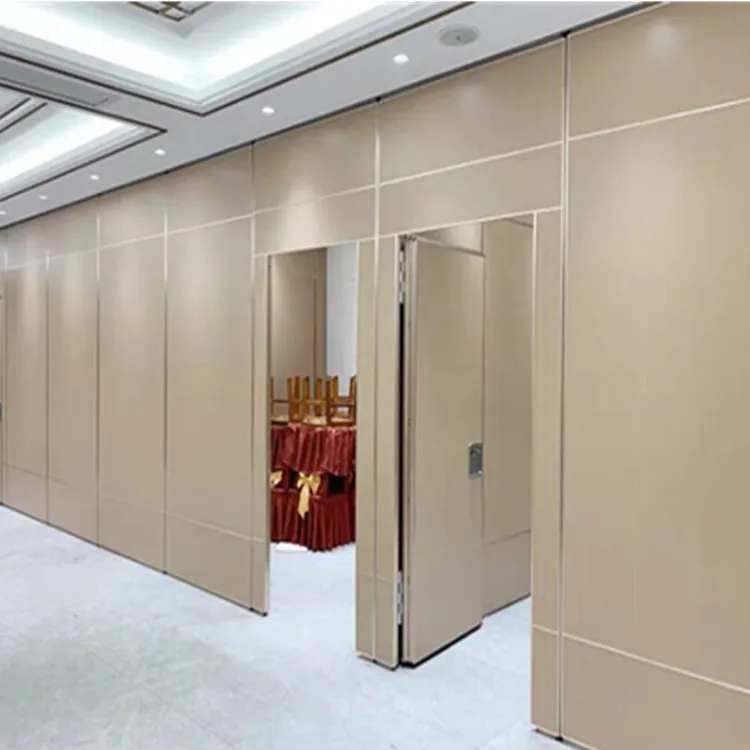 
Hotel partition wall banquet hall and mobile folding door hotel private room hanging rail partition board exhibition hall event 