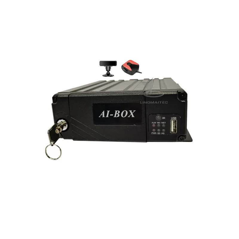 4G Hard Disk Mobile DVR 4 Channels AHD1080P  Intelligent Driver Behavior Analysis ADAS G-sensor for Mining fleet tracking