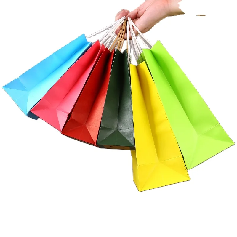 Kraft Brown Shopping Paper Bag Kraft Wholesale Customize Design Gift Bags Packaging Coffee Bags Kraft Paper