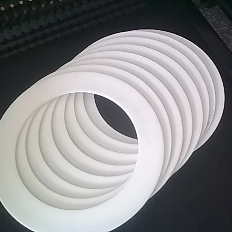 manufacturer custom high quality ptfe piston rings virgin ptfe flange gaskets white plastic sealing ring