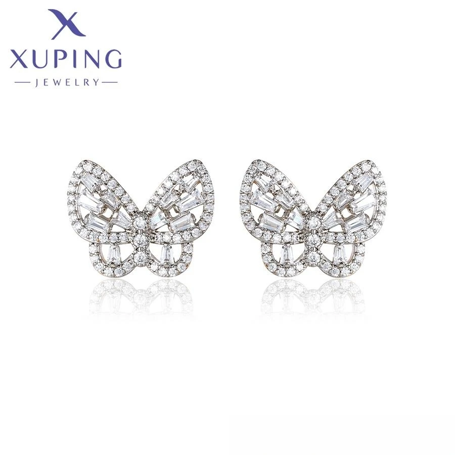 X000704331 XUPING Jewelry Fashion personality Butterfly Stud earrings Multicolor Simple elegant women luxury daily stud earring