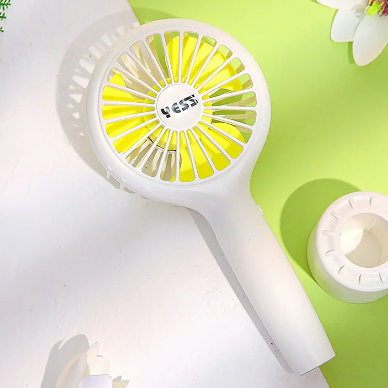 Cute Portable Desktop Cooling  Pink Electric Mini Rechargeable Handy Fan eyelash dryer  for outdoors camping handheld fan