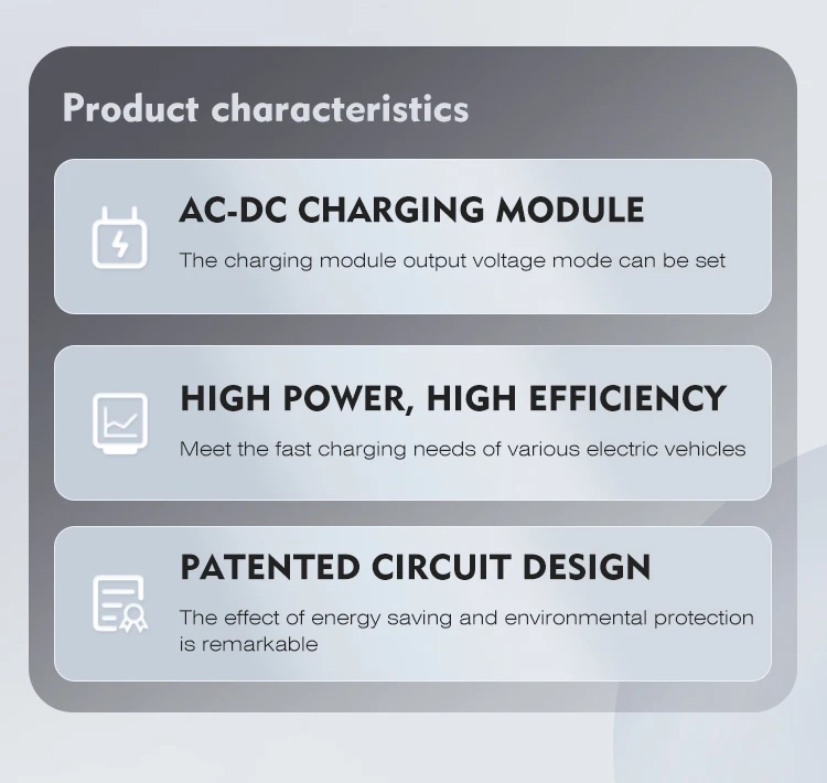 Adjustable Current CAN Control 260-486V 3 Phases 30KW 40KW Gluing Process AC-DC EV Charging Modules