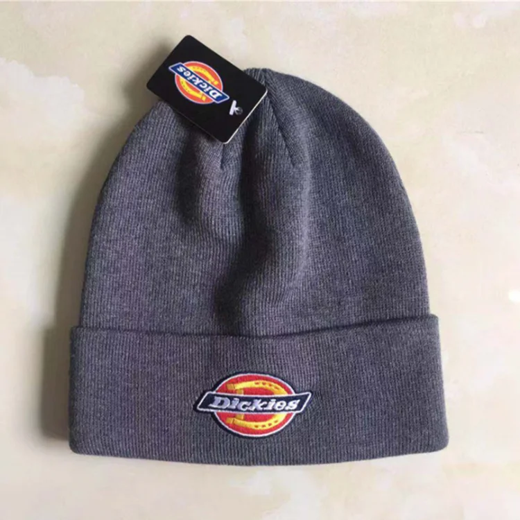 Customizable Embroidery Logo Bennie Woolen Cap Women Knitted Warm Winter Hats