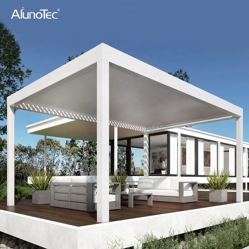AlunoTec High Quality Wholesales Aluminum Outdoor Furniture Garden Pergola Roof System