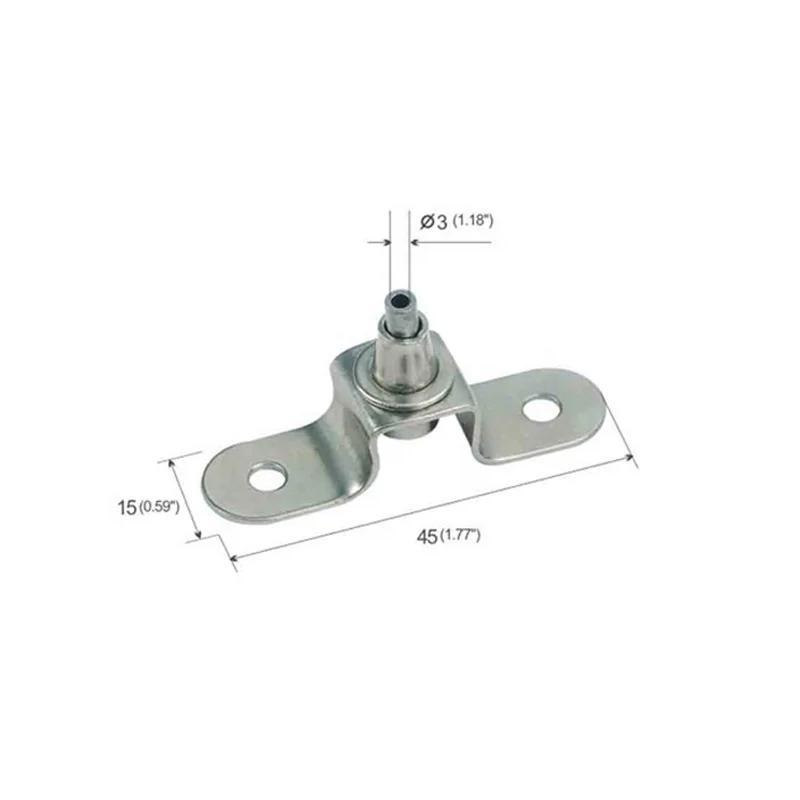 Nickel-Plated Cast Iron Table Base Wall Mount Bracket for stainless steel cable