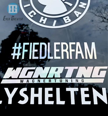 Custom Weatherproof Die Cut Self Adhesive Vinyl Lettering Car Decal By EverGrearter