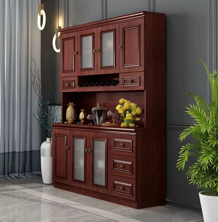 New Chinese style minimalist sideboard wine cabinet integrated against the wall kitchen locker living room storage cabinet